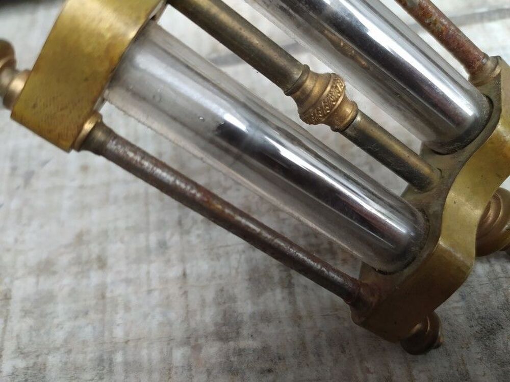 Ancien Balancier de Pendule Horloge Ponchon pour Mouvement 