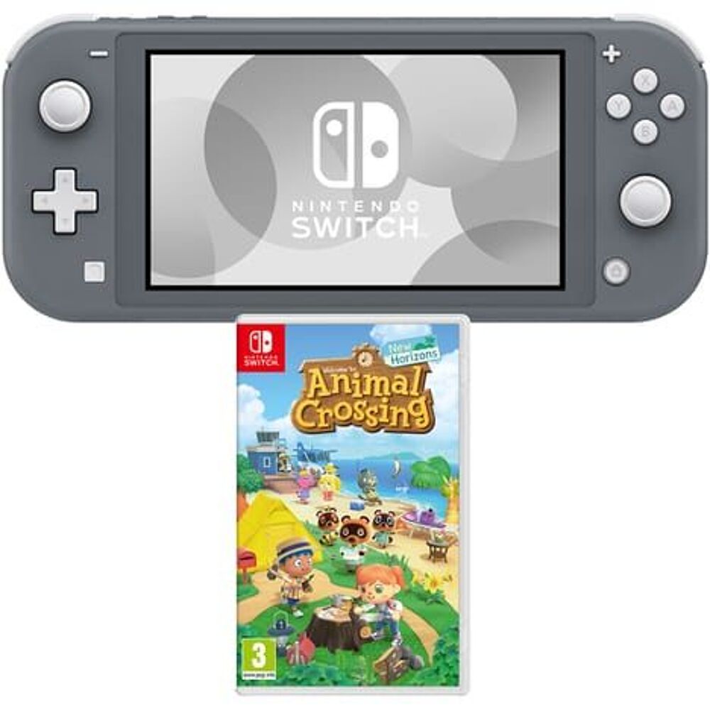 SWITCH LITE GRISE NEUVE AVEC ANIMAL CROSSING Consoles et jeux vidos