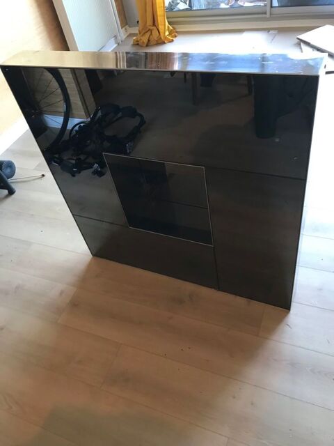 table basse 1970 attribue   Willy RIzzo  miroirs et acier bross inoxydable   27x100x100 400 Paris 19 (75)