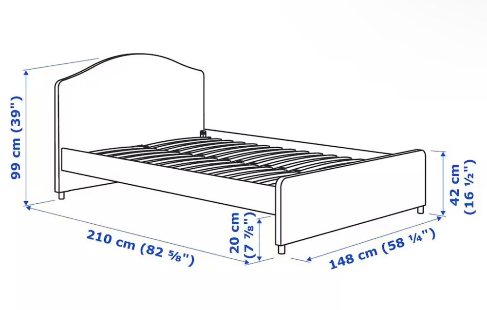 Lit double 140x200 Meubles