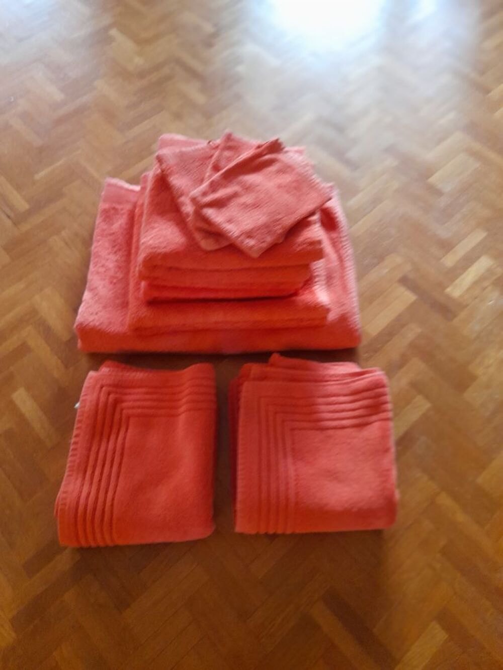 Ensemble serviettes orange Dcoration