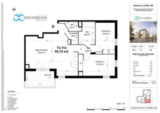  Appartement  vendre 3 pices 68 m