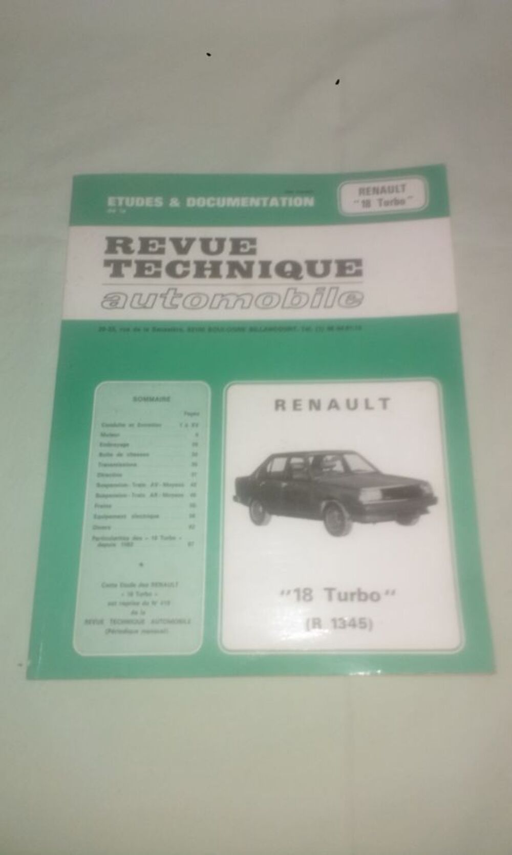Revue technique R 18 Livres et BD