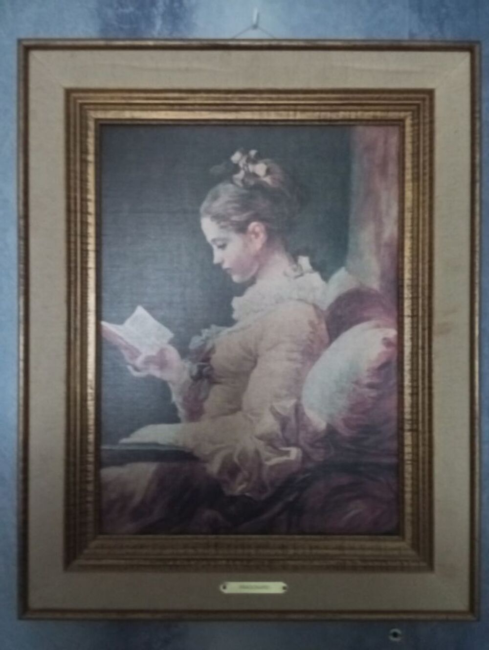 Tableau peinture reproduction "la liseuse" de Fragonard Décoration
