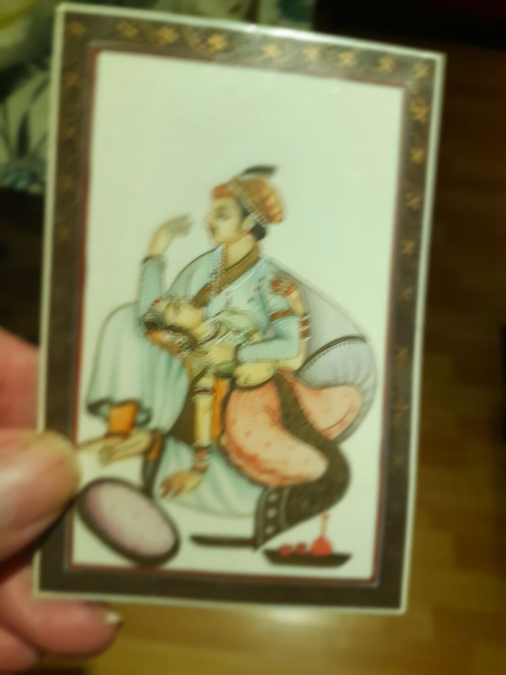 peinture miniature sur feuille d ivoire 