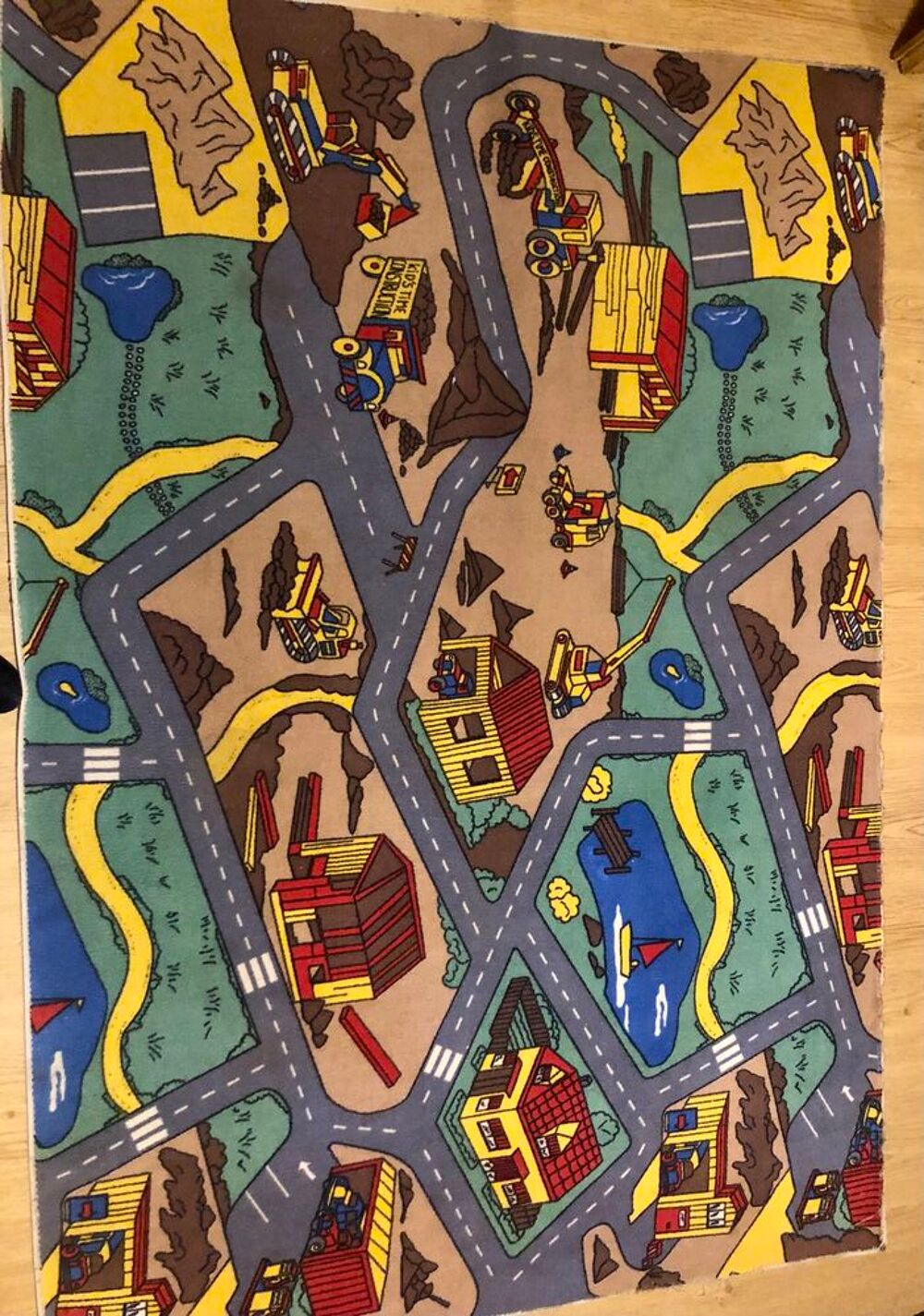 Tapis jeu routes BTP 200x140 Jeux / jouets