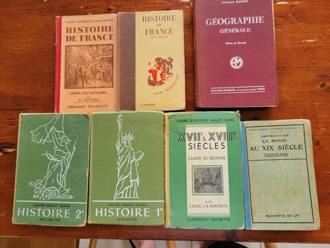 Lot de livres anciens d'histoire et géographie 17 Montlaur (31)