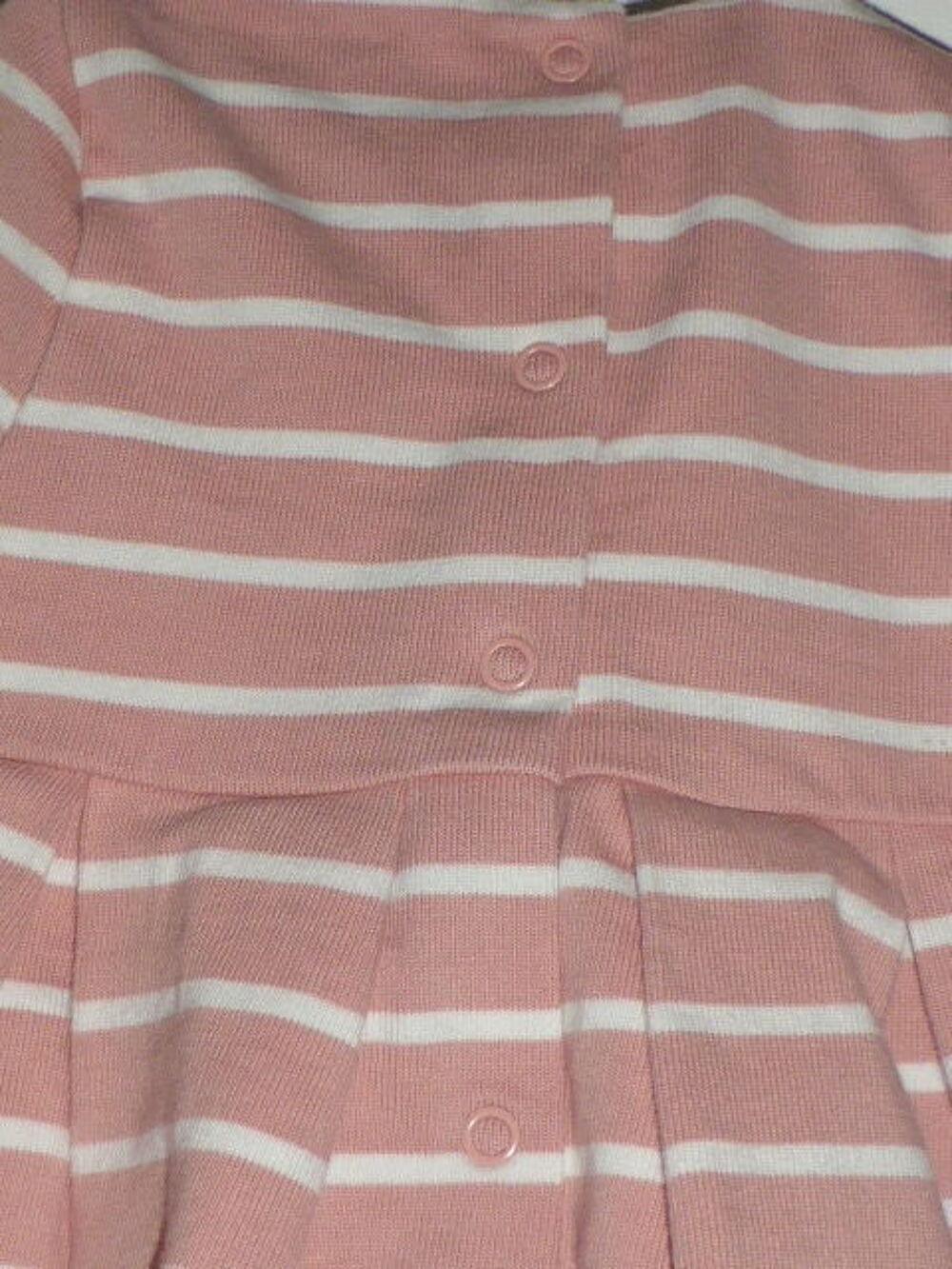 Sergent Major Robe ray&eacute;e rose blanc manches longues 9 mois Vêtements enfants