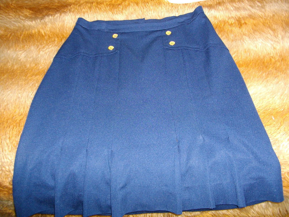 JUPE BLEUE MARINE DOUBLEE - TAILLE : 44 Vêtements
