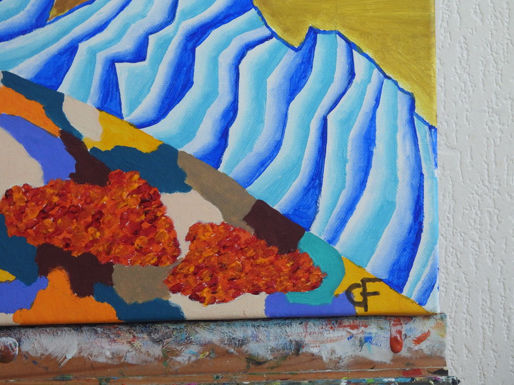 Tableau acrylique sur toile - Paysage imaginaire Décoration