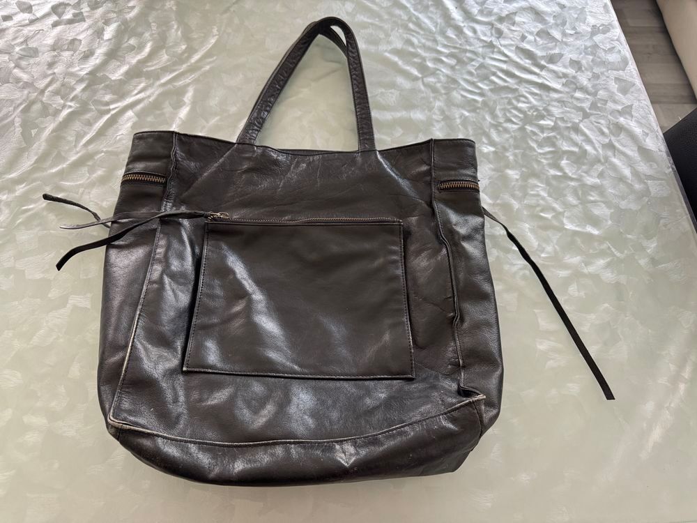 Sac Cabas Zadig &amp; Voltaire Cuir Noir Patin&eacute; Maroquinerie