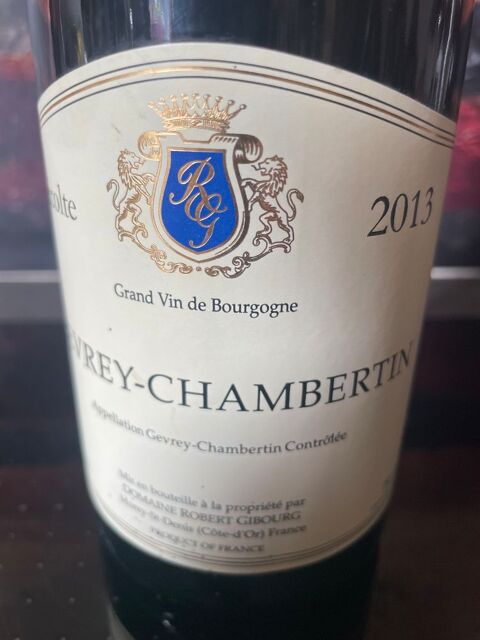 1 Bt GEVREY CHAMBERTIN 2013 Domaine Gibourg Vigneux-sur-Seine (91)