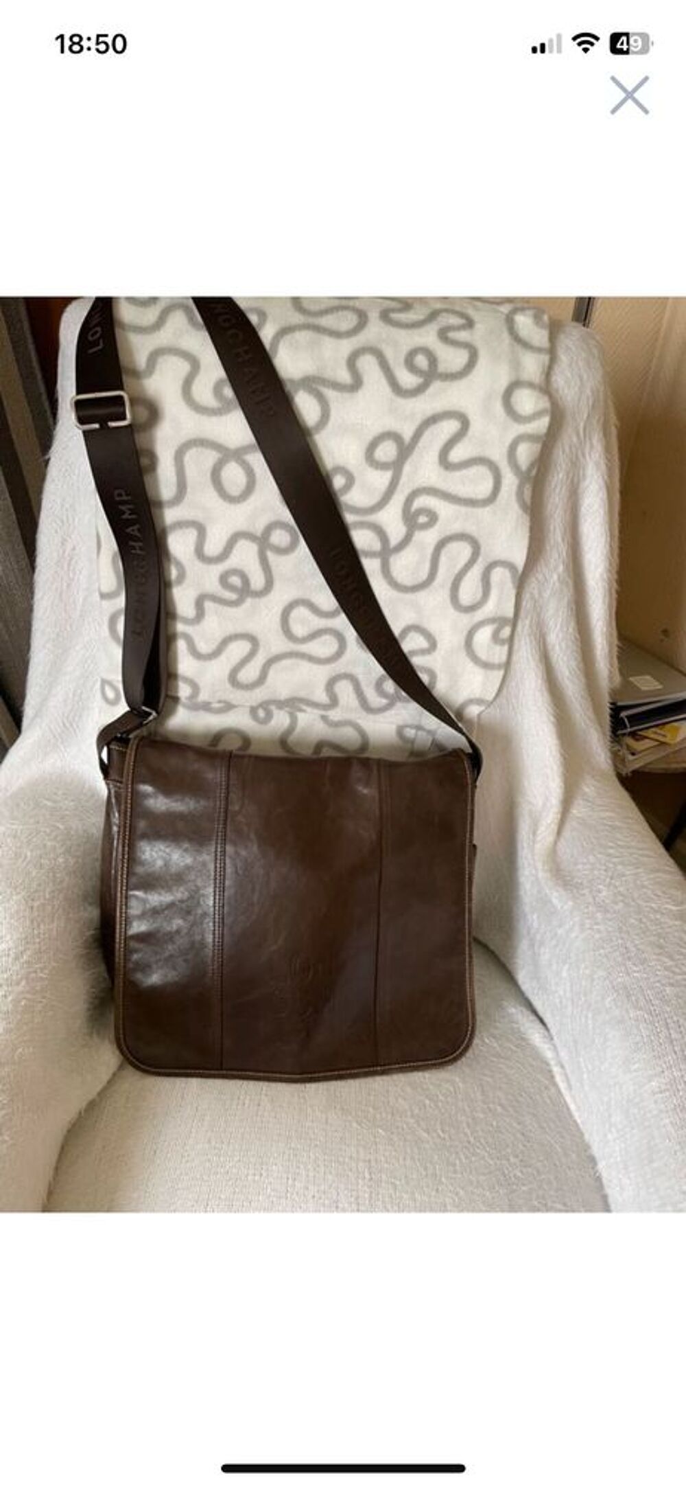 sac Longchamp cuir Maroquinerie