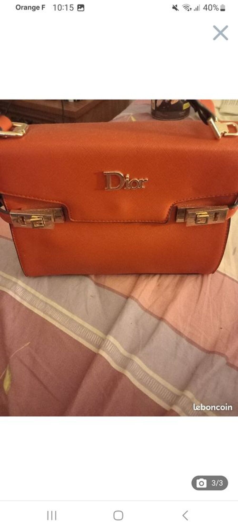 Sac a main en cuir rouge Maroquinerie