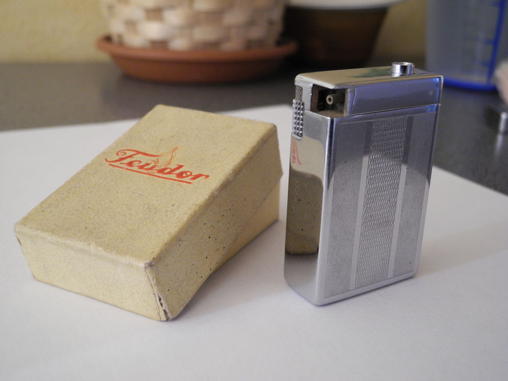 Briquet FEUDOR made in France, boite d'origine et notice 