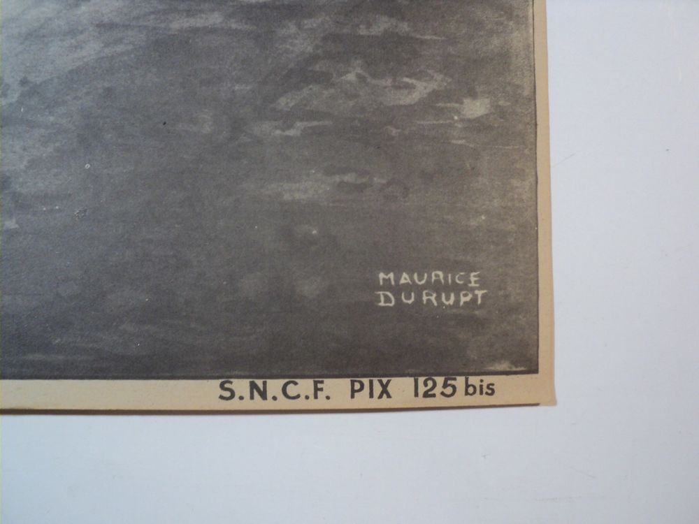 Ancienne Affiche S&eacute;curit&eacute; SNCF Maurice Durupt 