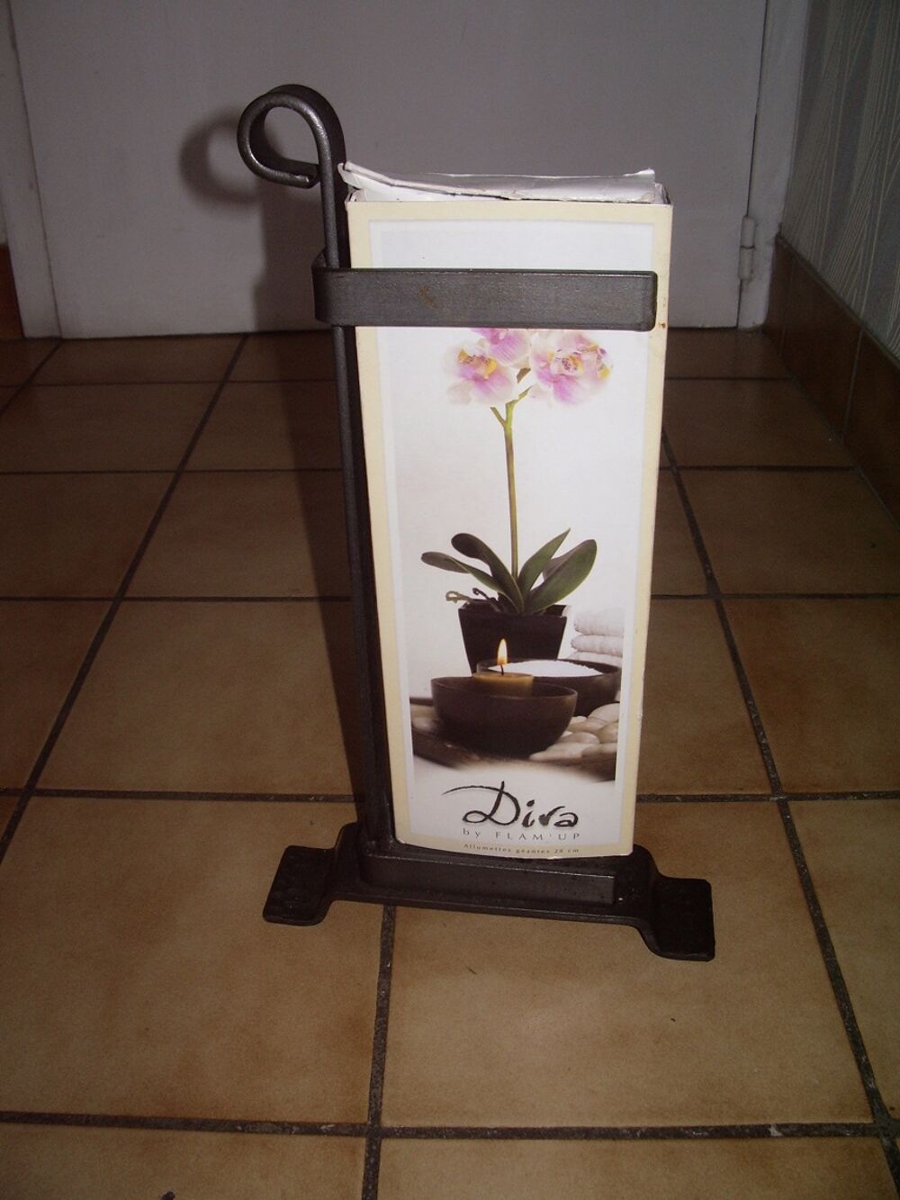 Porte allumettes de chemin&eacute;e vintage ann&eacute;es 1970 
Décoration