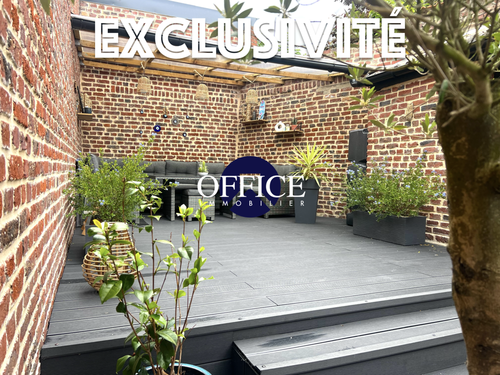 Vente Maison Exclusivité Office Immobilier – Élégante maison bourgeoise de 137 m² au cœur de Lens avec garage et 3 chambres possibilité 4 Lens