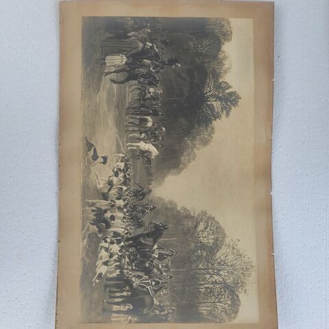 GRAVURE CHASSE À COURRE NAPOLÉON FONTAINEBLEAU 180 Royan (17)