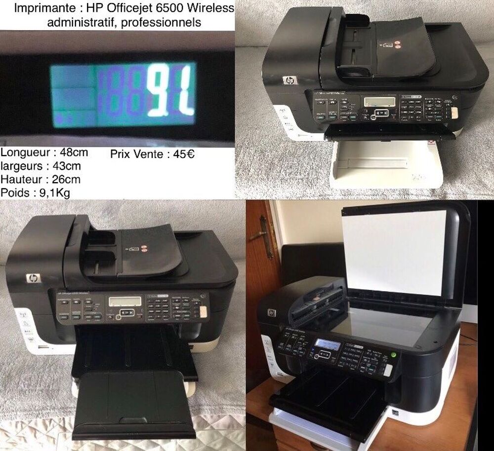 imprimante HP OfficeJet 6500 Wireless administratif, Professionnel Matériel informatique