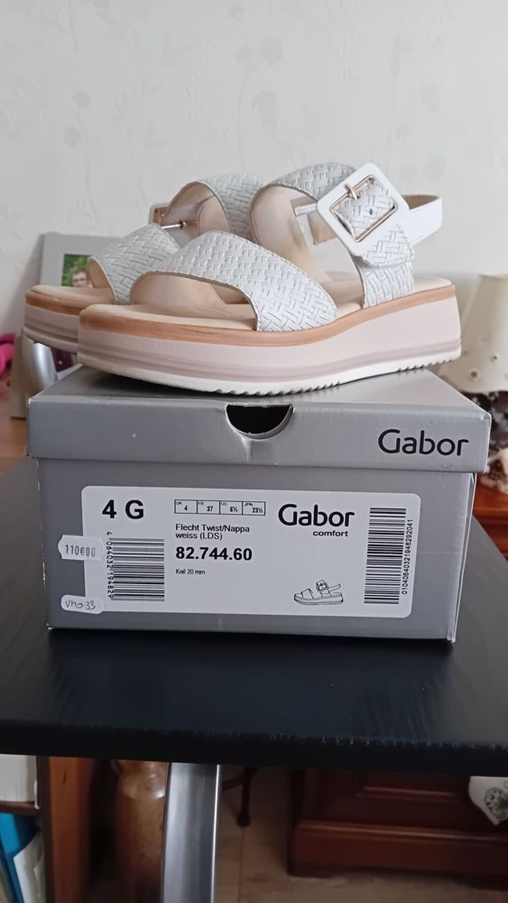 Nu pieds blanc marque GABOR Chaussures