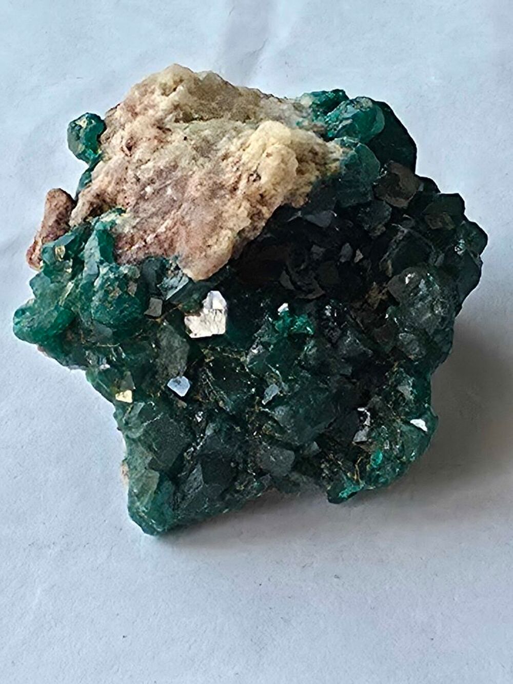 Min&eacute;ral Dioptase Cristaux Emeraude-Collection Congo 