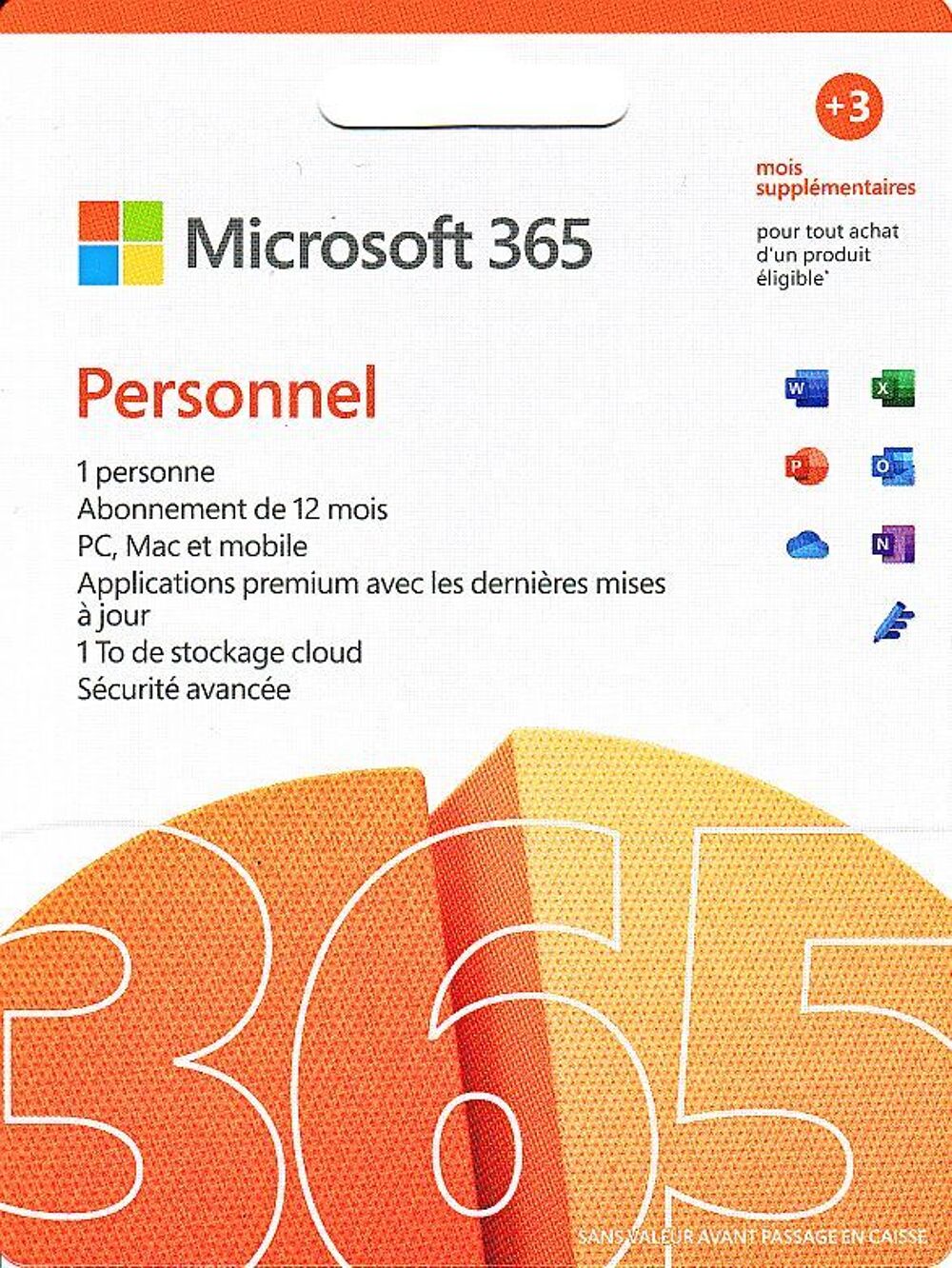Licence Microsoft Office 365 Personnel 1 an Matriel informatique