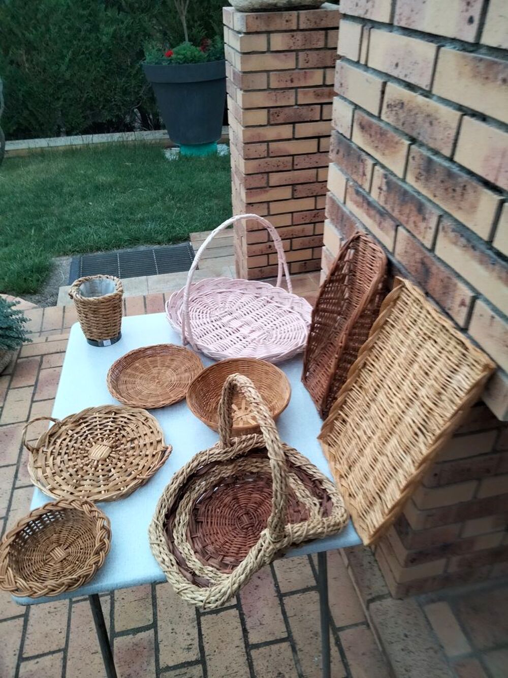 9 PANIERS en OSIER Décoration