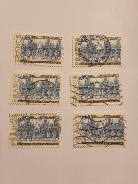 Timbre france Palais de justice de Rouen 1974- lot 0.60 euro 0 Marseille 9 (13)