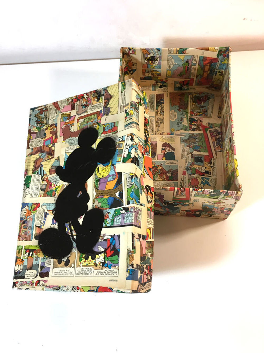 DISNEY Mickey Mouse bo&icirc;te - decoupage Dcoration