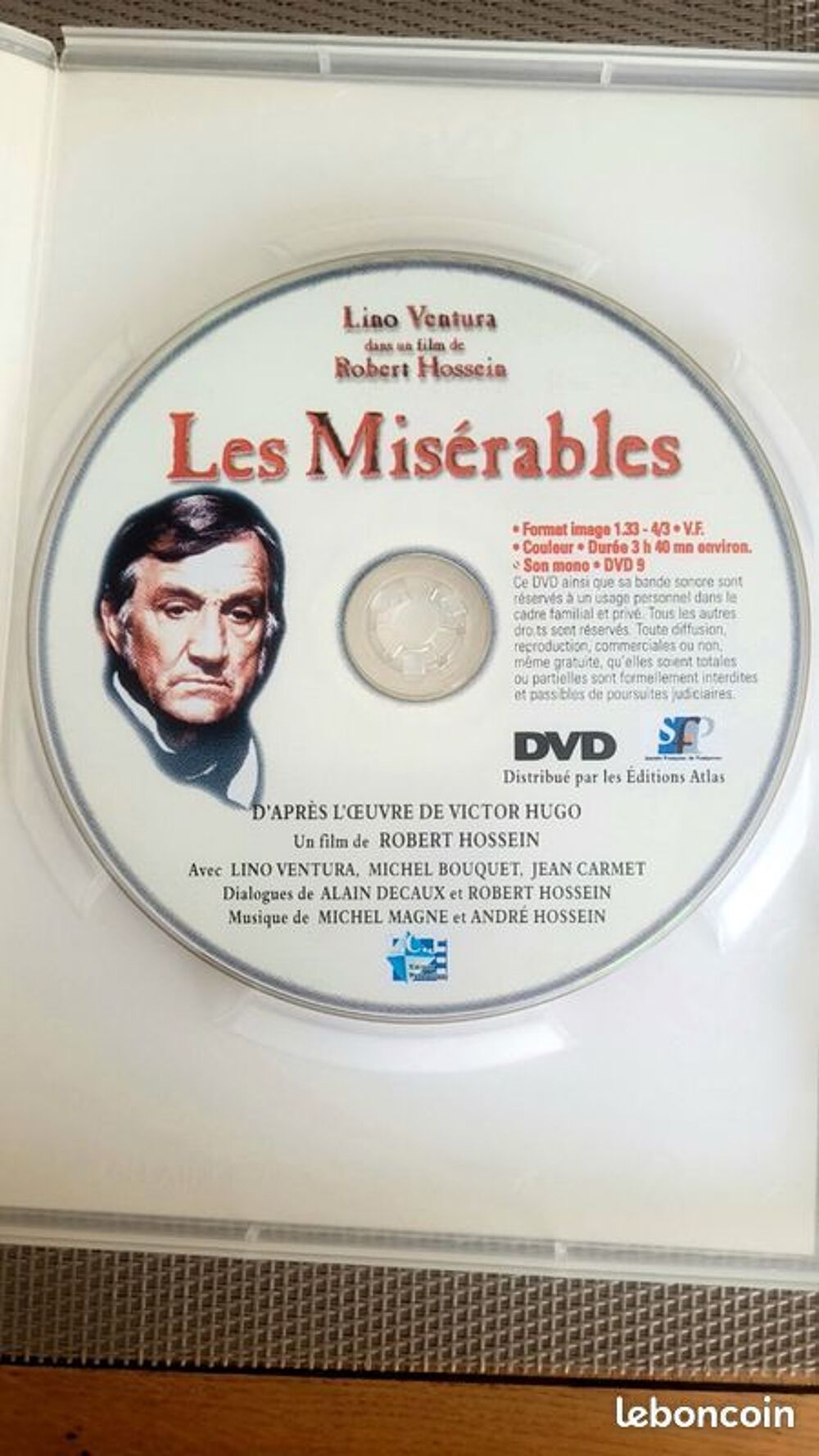Dvd Les Mis&eacute;rables Lino Ventura CD et vinyles