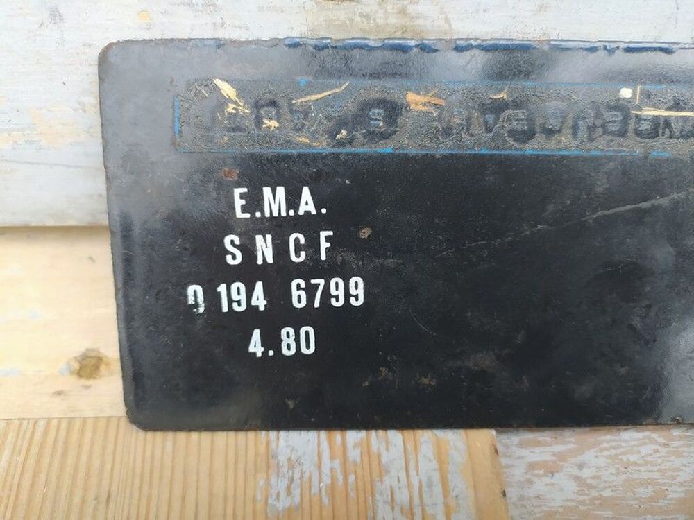 Ancienne Plaque &Eacute;maill&eacute;e SNCF Travail sur la Ligne 