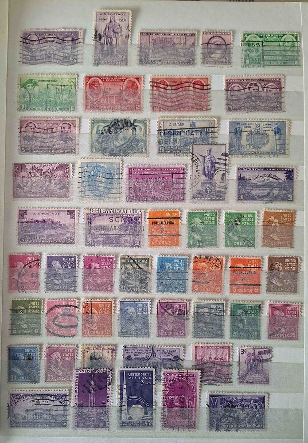 S&eacute;rie de timbres de collection des &Eacute;tats-Unis 