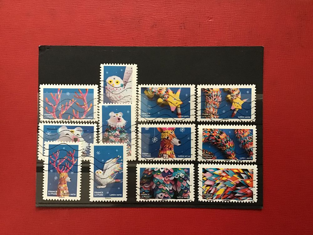 LOT 74 TIMBRES FRANCE OBLIT&Eacute;R&Eacute;S AUTO ADH&Eacute;SIFS 