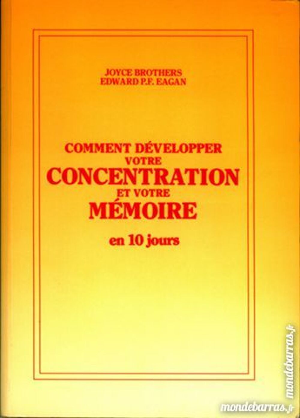 CONCENTRATION &amp; MEMOIRE Livres et BD