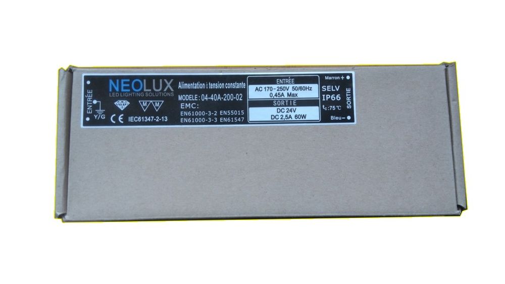 Neolux Alimentation &eacute;lectronique pour LED 24V DC 60W Bricolage