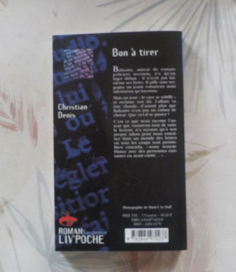 BON A TIRER de Christian DENIS Ed. Liv'Poche Suspense Livres et BD