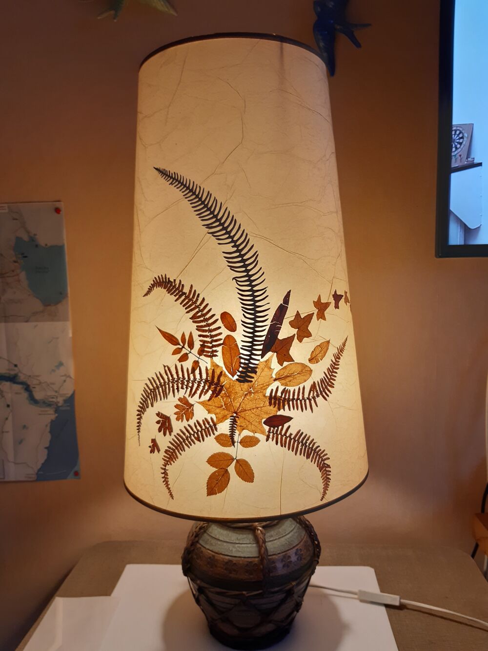 Lampe &agrave; Poser C&eacute;ramique Avec Fleurs S&eacute;ch&eacute;es... Décoration