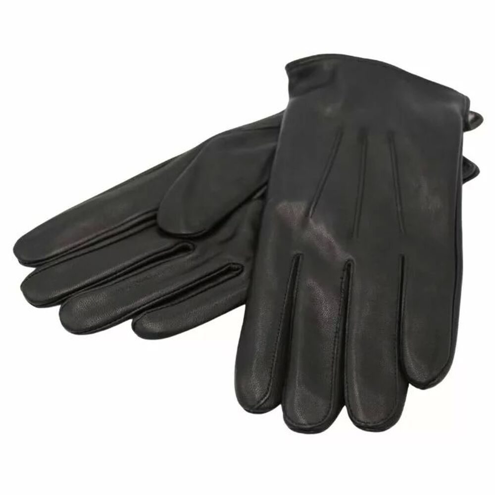 Gants homme en cuir d'agneau Noir Maroquinerie
