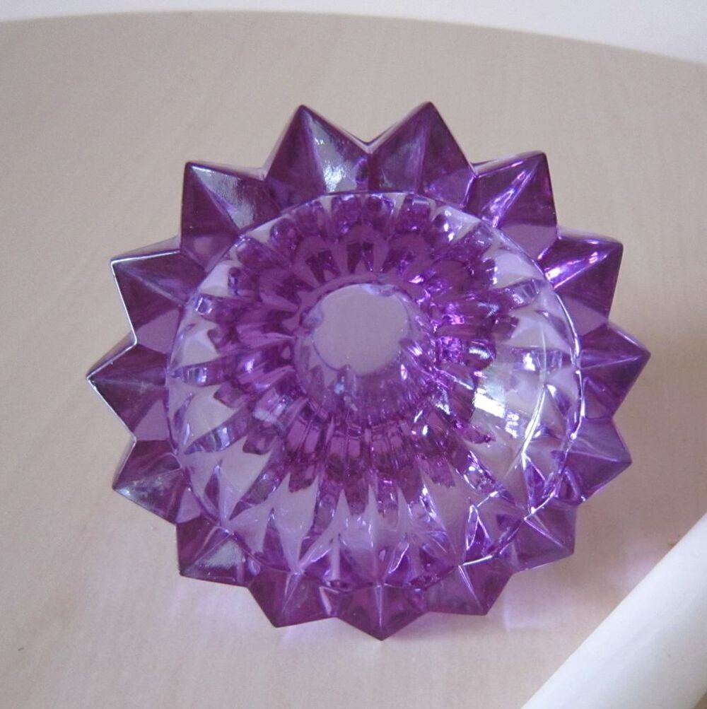 PORTE-BOUGIE EN VERRE TEINTE AVEC SA BOUGIE Décoration