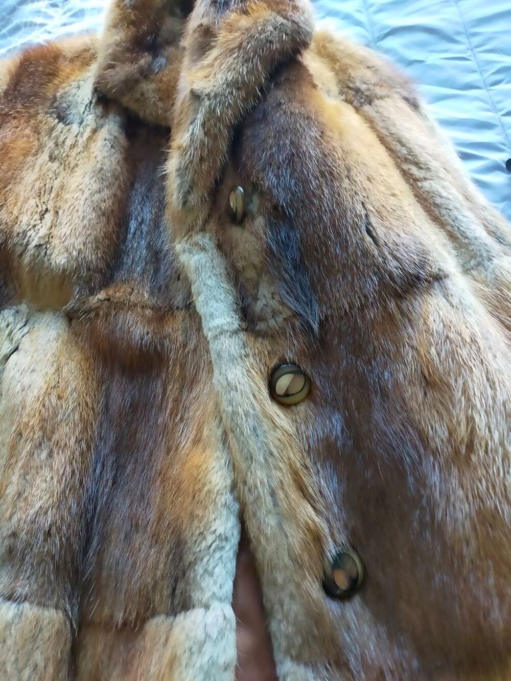 Veste longue en renard doublure neuve Vêtements