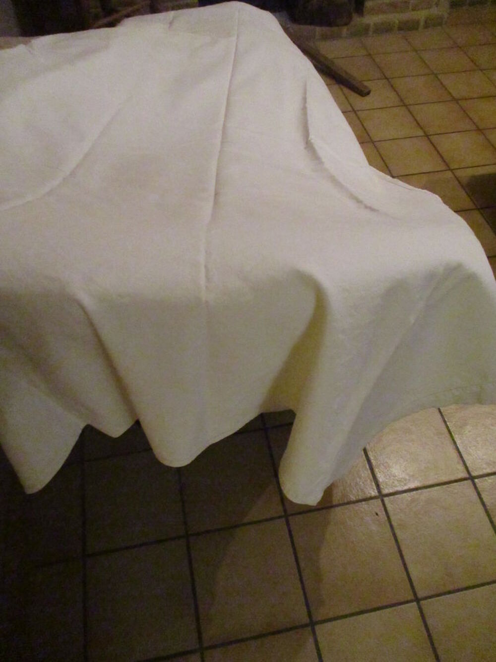 drap blanc en coton 1 m 90 x 1 m 60 environ Décoration