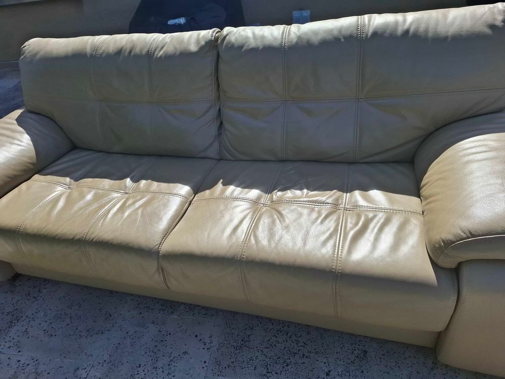Ensemble 2 canap&eacute;s en cuir - 3 places + 2 places - Grand format Meubles