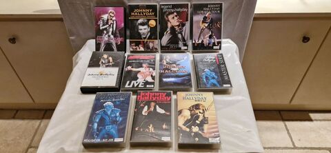11 cassettes VHS: Johnny Hallyday en concert Saint-Pierre-les-Étieux (18)