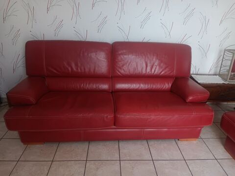 Canap� en cuir 3 places 200 Auneau (28)