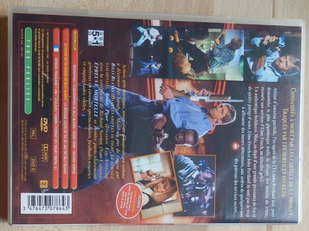 DVD - Epreuve mortelle - Tr&egrave;s bon &eacute;tat DVD et blu-ray