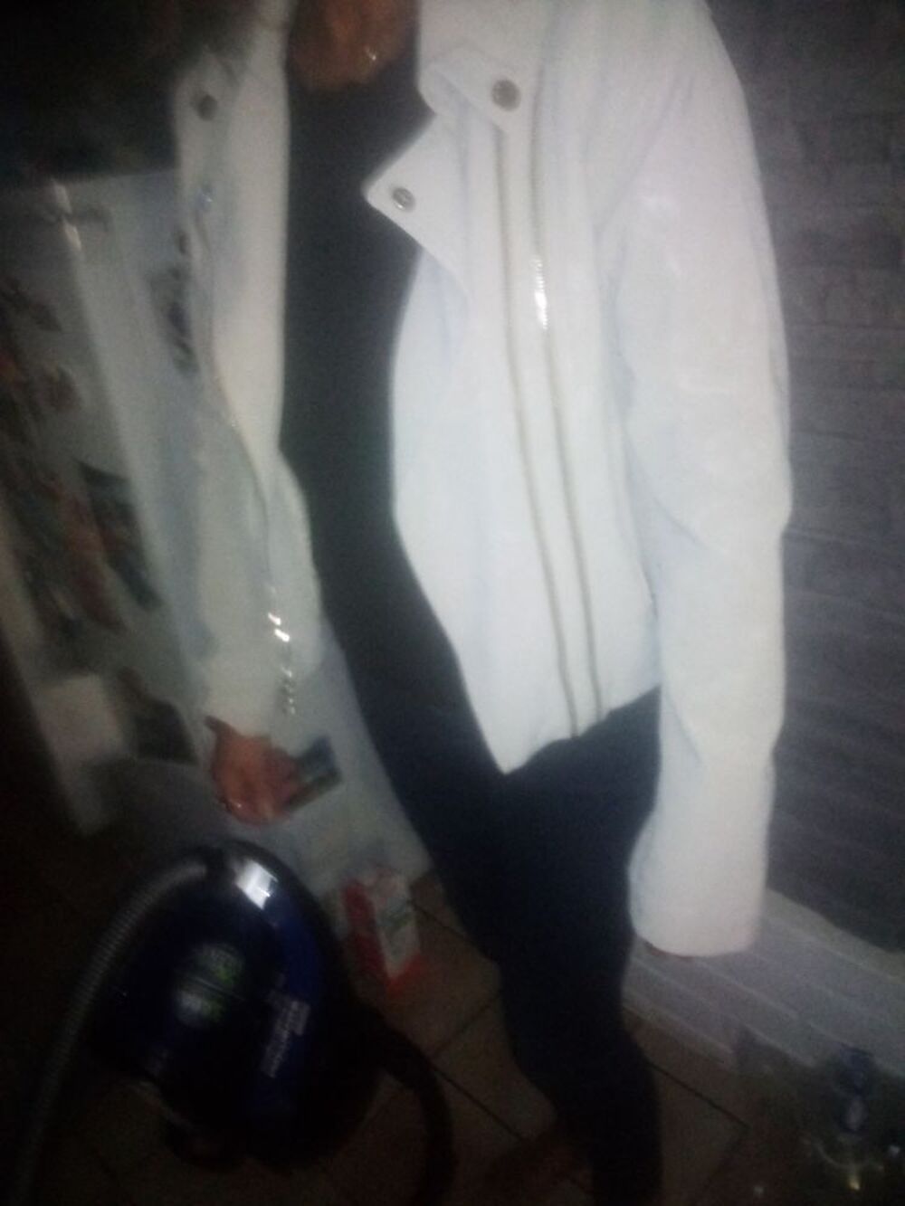 Blouson peau beige Vêtements