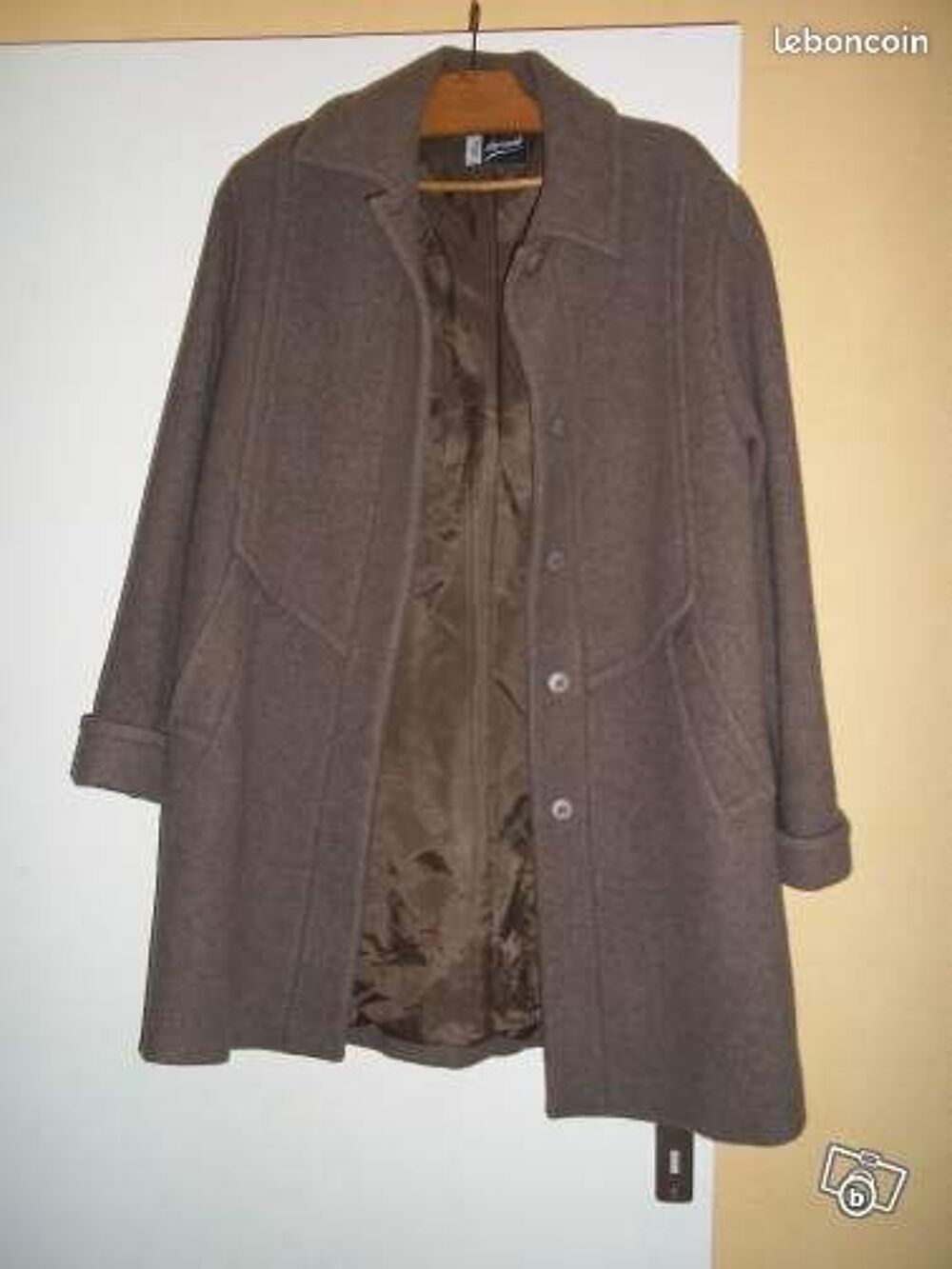 MANTEAU MARRON CLAIR &frac34; Vêtements