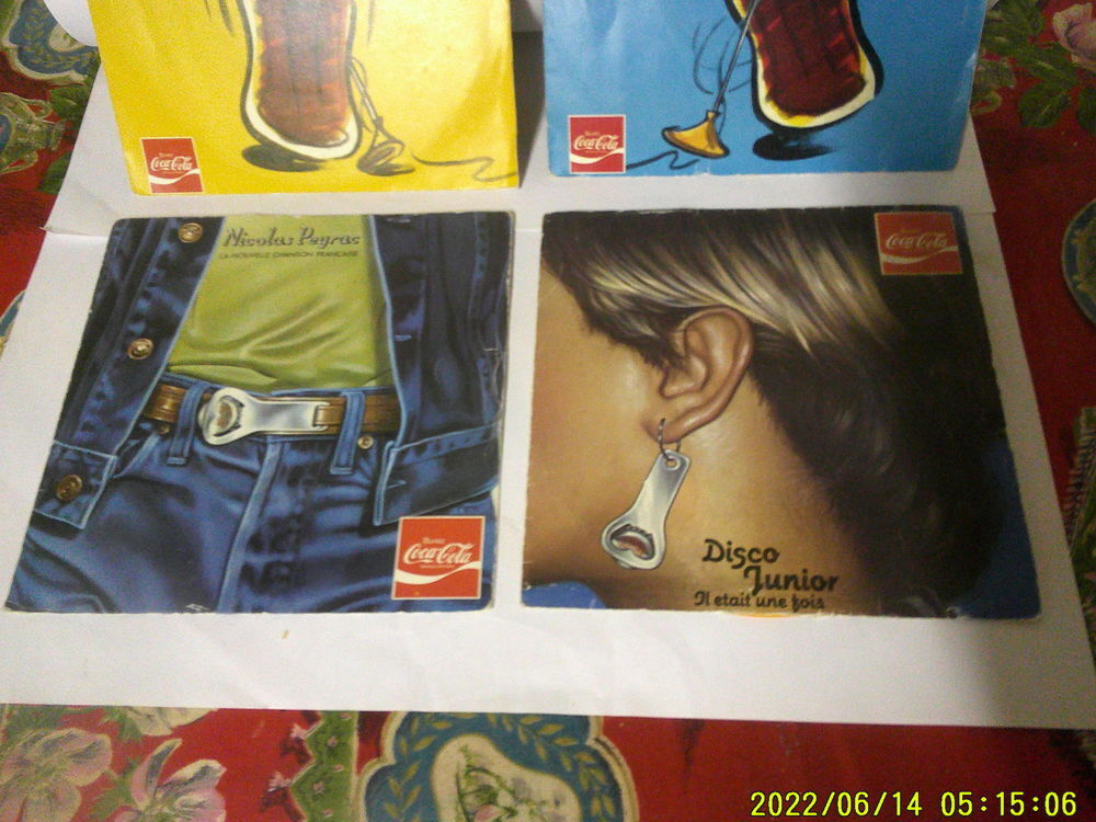 ( 4 ) Disques Vinyles - Collection " COCA COLA " 