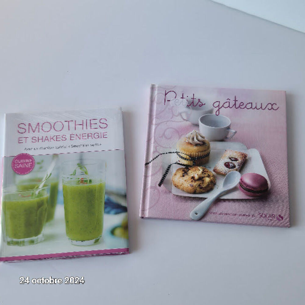 Petits g&acirc;teaux , smoothies et shakes energie, lot de 2 petit Livres et BD